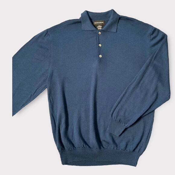 Vintage Conte di Milano Sweater Mens XL Wool Knit Collared Pullover Old Money - Picture 4 of 9